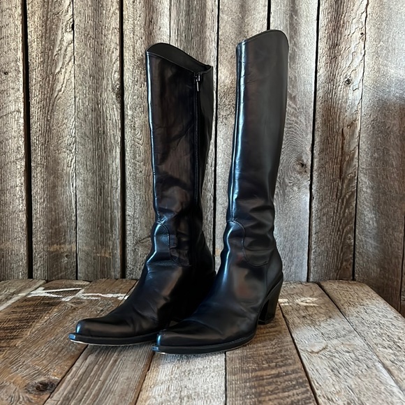 Donna Piu Shoes - Donna Piu Western Style Black Leather Boots Size 39
